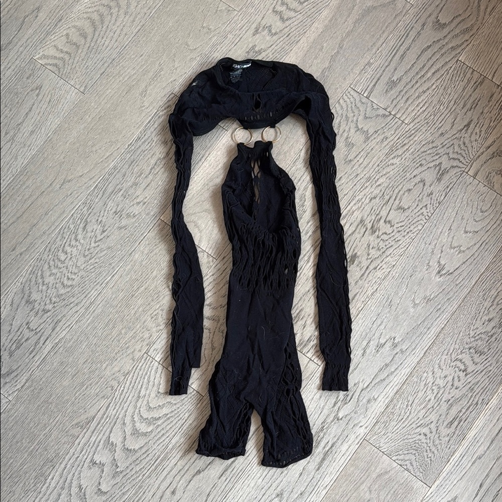 Fashion Nova Black Halter Jumpsuit